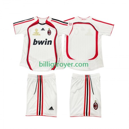 Billige Fotballdrakter AC Milan 2006 2007 Barn Retro Bortedraktsett Kortermet